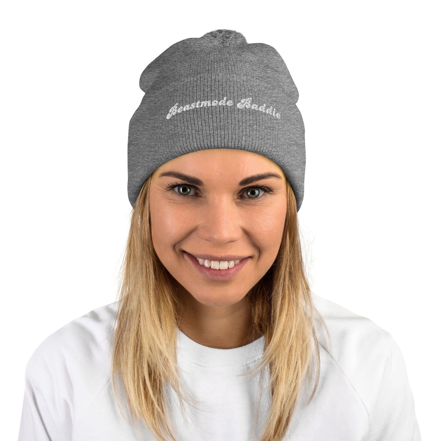 Beastmode Baddie Pom-Pom Beanie