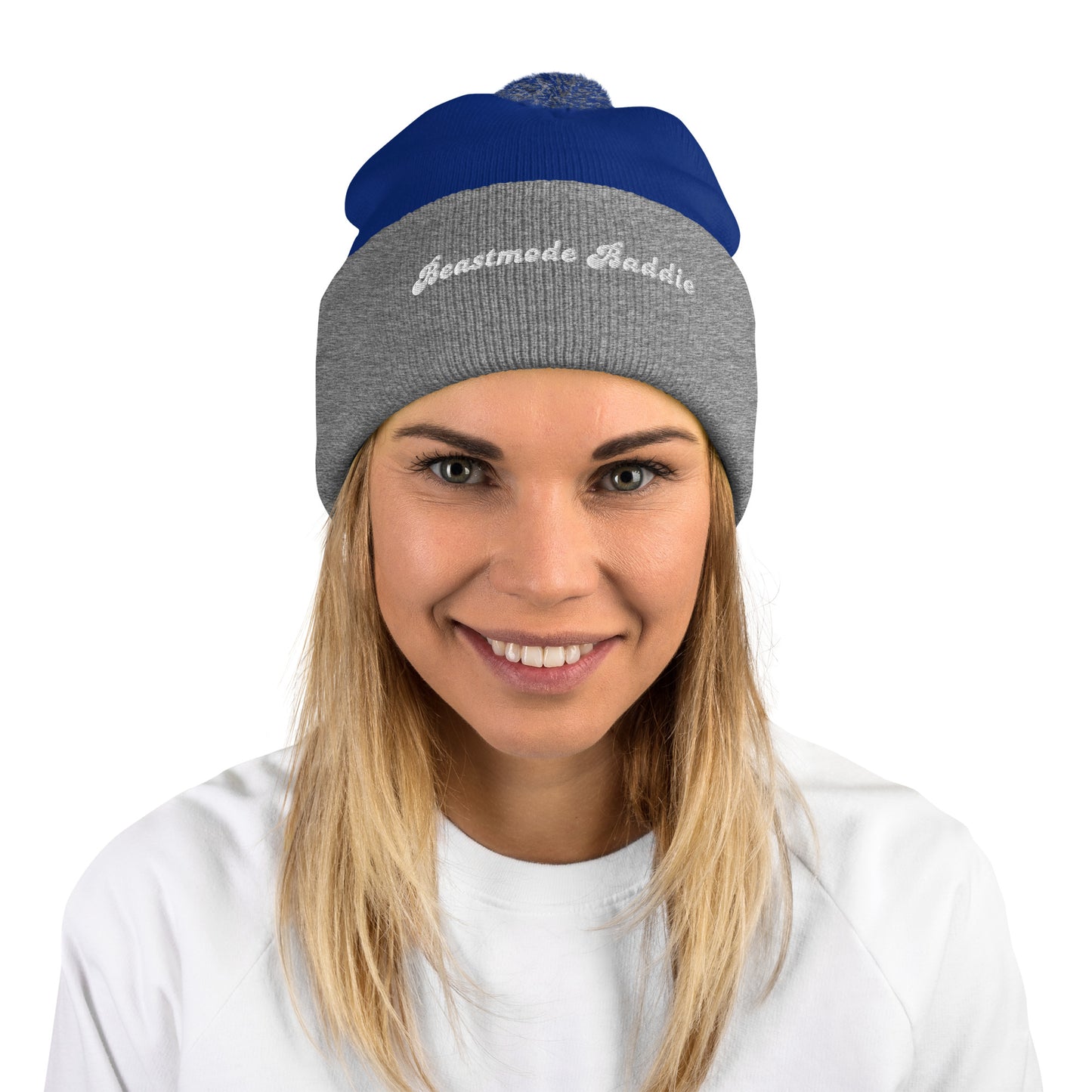 Beastmode Baddie Pom-Pom Beanie